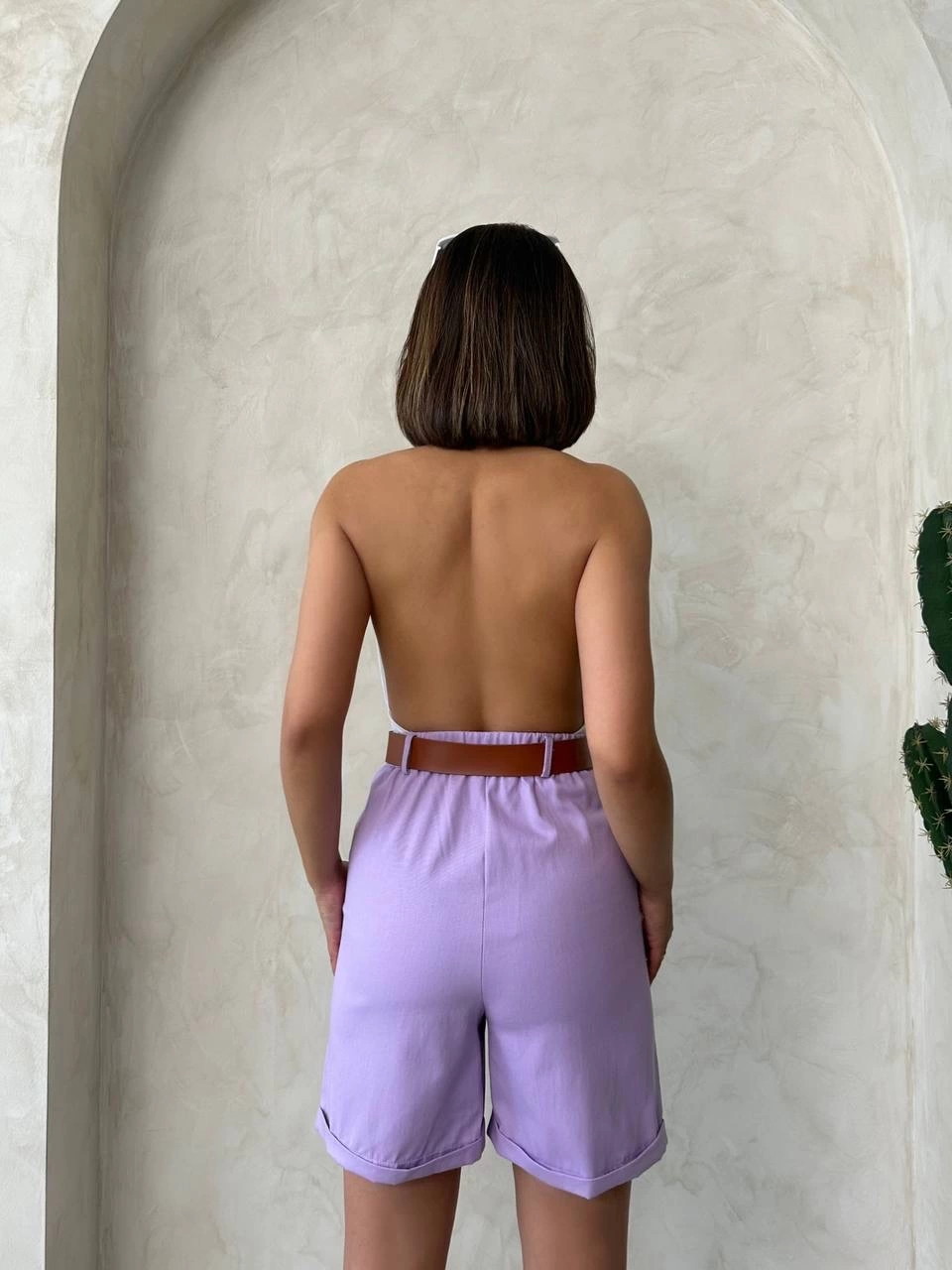 1233875_kemerli-gabardin-sort-lila-s25735-73928421-sw960sh1280.png Kemerli Gabardin Şort Lila S25735 (Beden: S) - Görsel 3