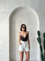 Kemer Detaylı Gabardin Şort Krem S25289 (Beden: Xl) - Görsel 8