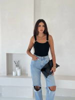 Ottoman Toka Askılı Bluz Siyah S4194 (Beden: S) - Görsel 2