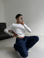 Asimetrik Alt Detaylı Bluz Beyaz (Beden: L) - Görsel 3