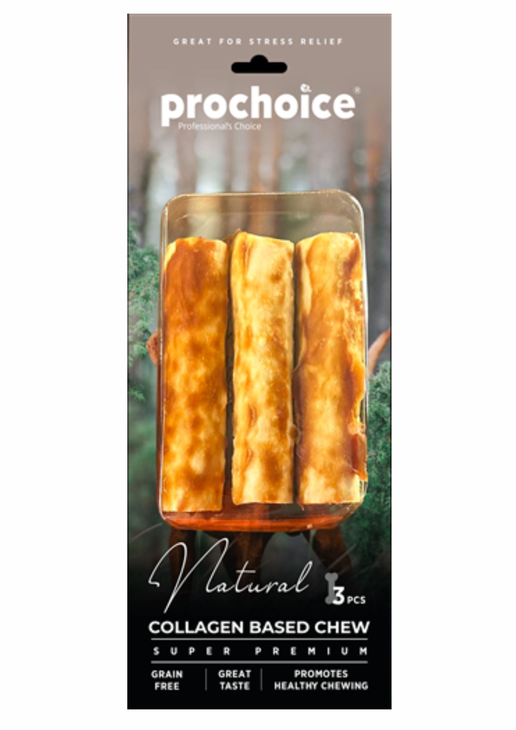 1241790_fVBb5MWI0o_20251120.jpeg Prochoice Natural Collagen Based Chew, Kolajen Kemik Köpek Ödülü 3 parça - Görsel 1