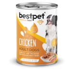 Bestpet 400 gr X 12 ADET Yetişkin Köpekler İçin, Taze Tavuk Parça Etli Ve Soslu Yaş Mama