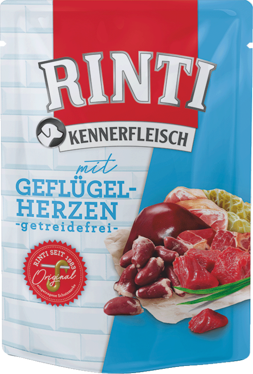 1aa1a6c55bb4e0ed354ea514f450b5cd.png RINTI YÜREKLI POUCH KÖPEK MAMASI 400 GR X 5 ADET - Görsel 1