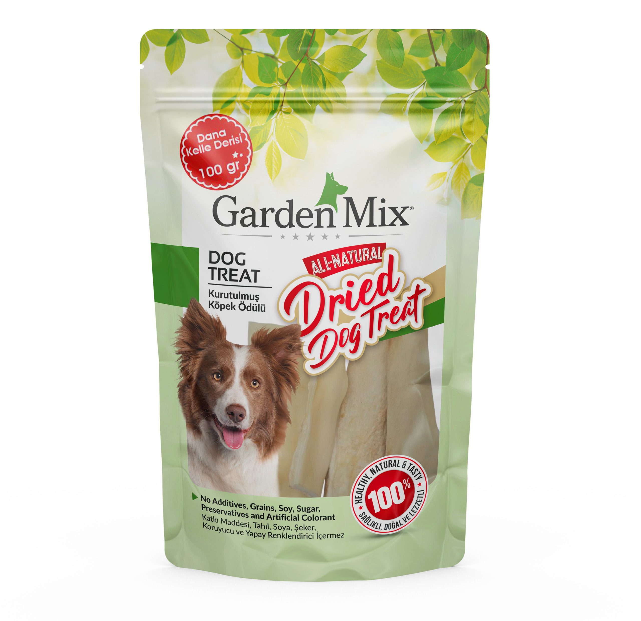 2d03f94ee5af30c514da5e1db14d70a6.jpg GARDEN MIX KURUTULMUŞ DANA KELLE DERISI 100 GR X 2 ADET - Görsel 1