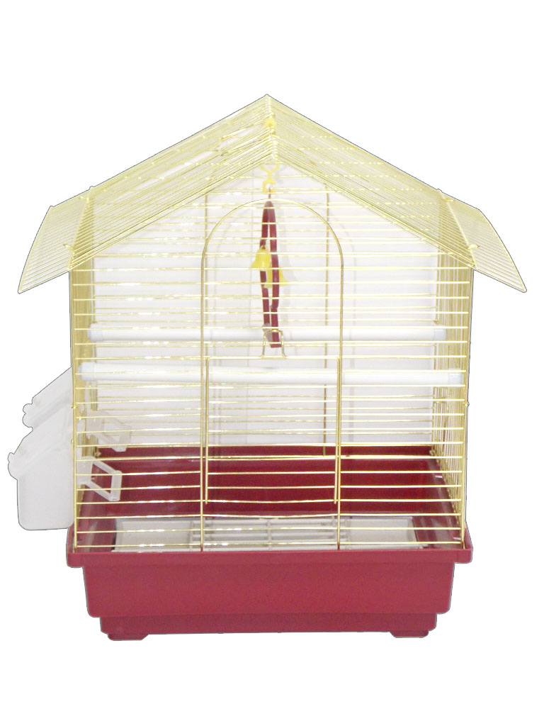 39658986-1.jpg DAYANG İKI KAPILI ÇATILI MUH.KAFES PIRINÇ 30X23X39 X 1 ADET - Görsel 1