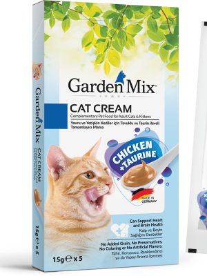 GARDEN MIX KEDI KREMASI TAVUK TAURIN 5 X 15 GR X 3 ADET