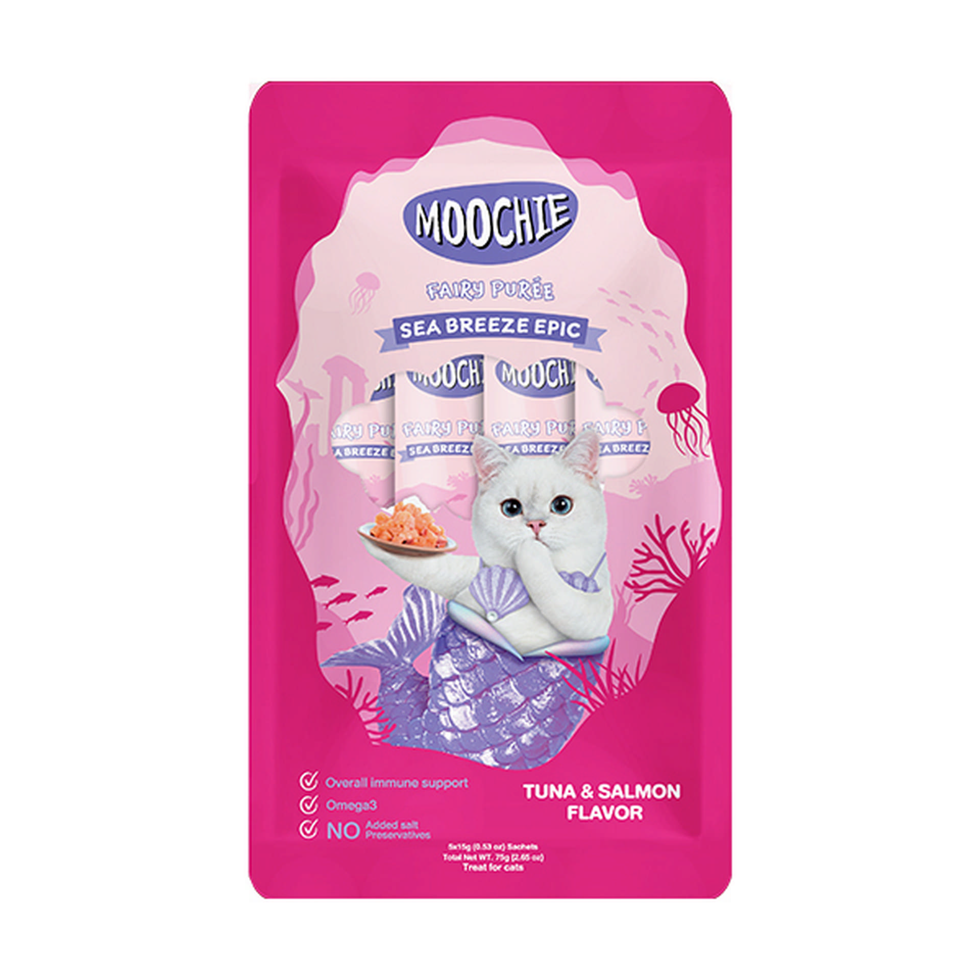 446-C0170.jpg MOOCHIE SIVI KEDI ÖDÜLÜ TON-SOMON 5X15 GR X 4 ADET - Görsel 1