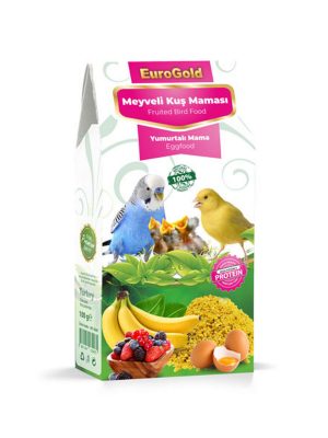EUROGOLD YUMURTALI MEYVELI KUŞ MAMASI 100 GR. X 2 ADET