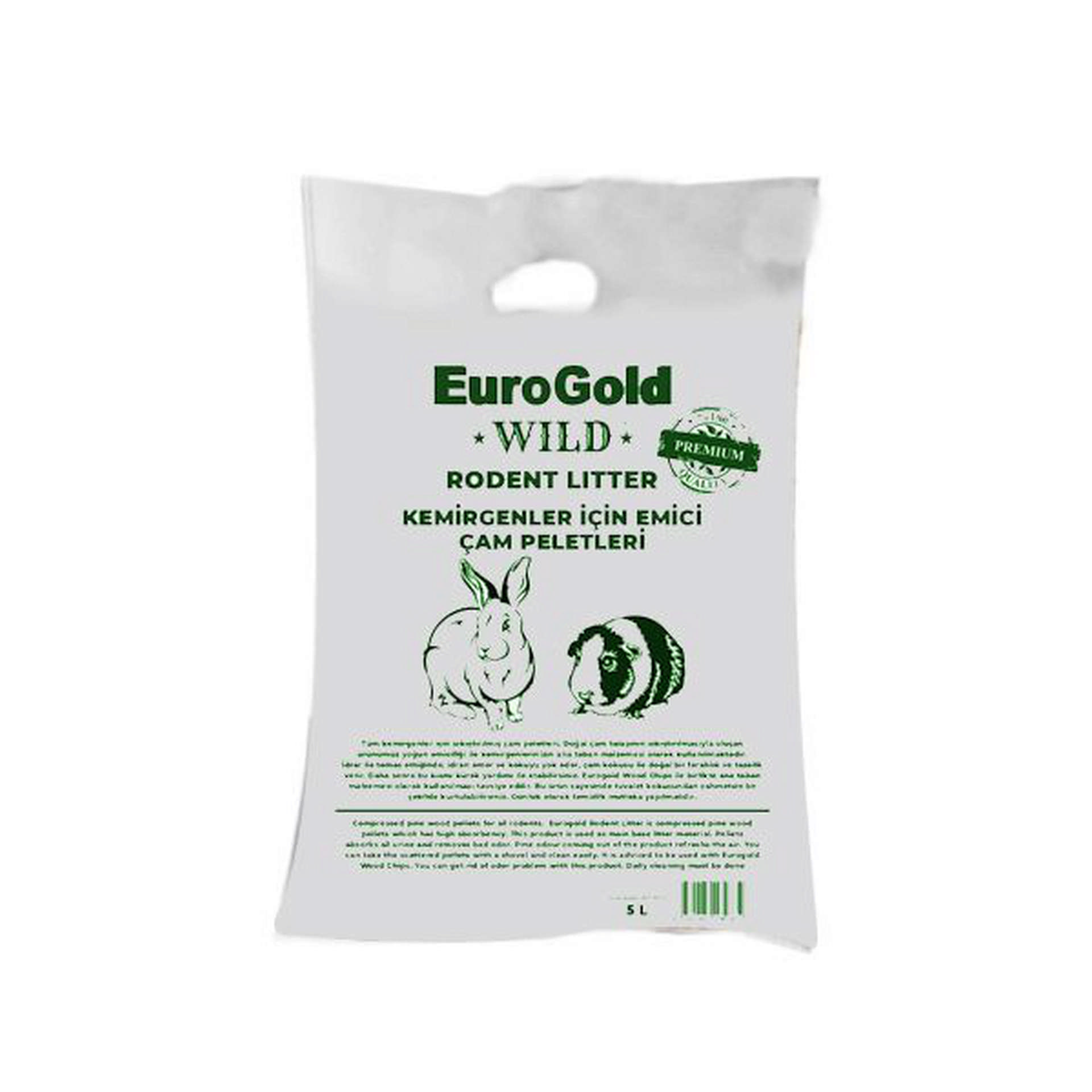 451-3073.jpg EUROGOLD WILD KEMIRGEN İÇIN EMICI ÇAM PELETLERI 5 LT X 2 ADET - Görsel 1