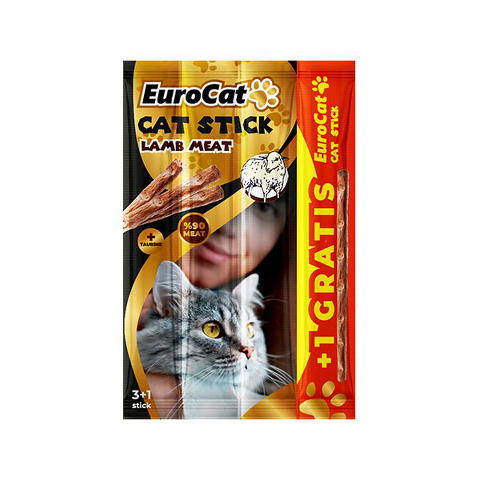 458-5152.jpg EUROCAT CATSTICK KUZU ETLI 4X5 GR X 4 ADET - Görsel 1