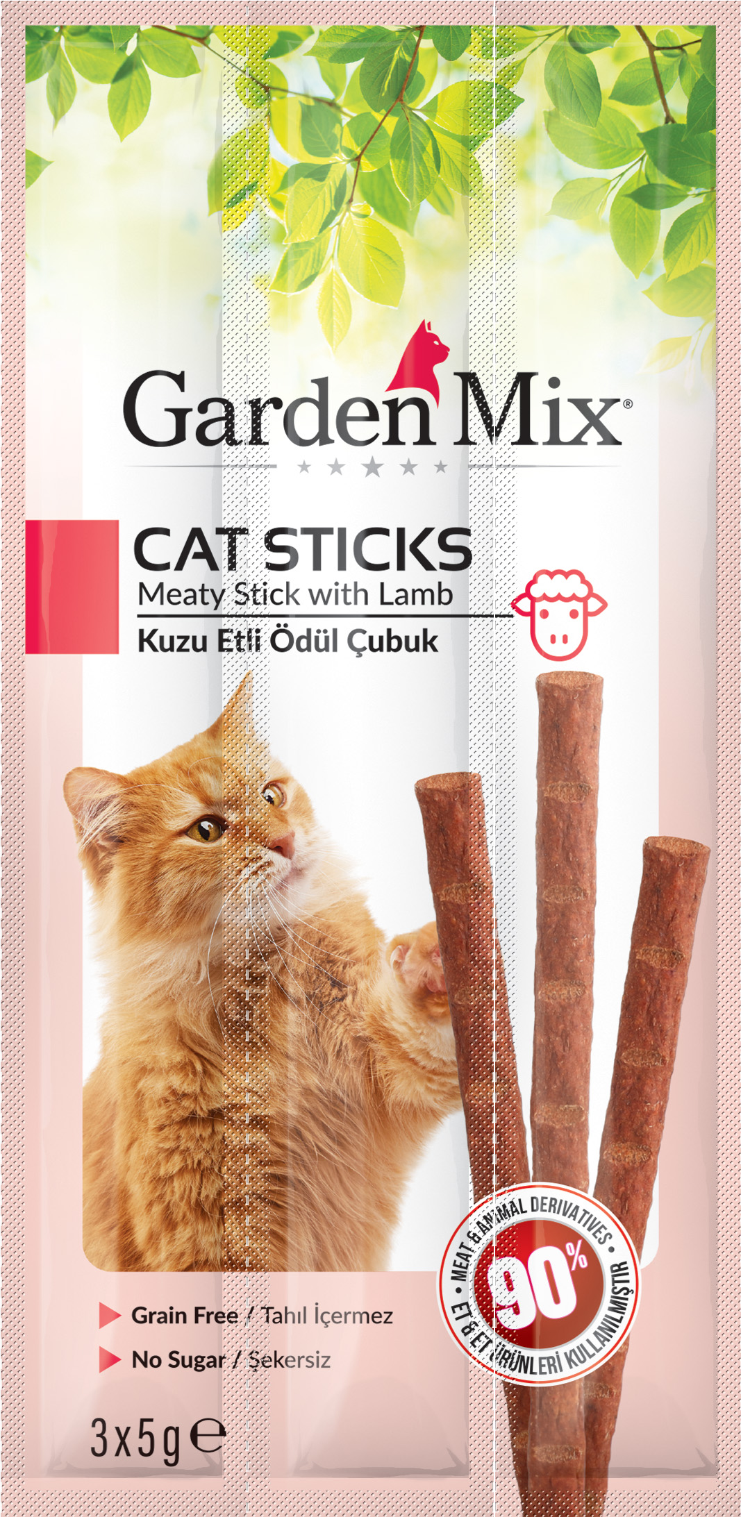 5338387ecdfb043d15ba46f3c0678e6b.jpg GARDENMIX KUZU ETLI KEDI STICK ÖDÜL 3 X 5G X 5 ADET - Görsel 1