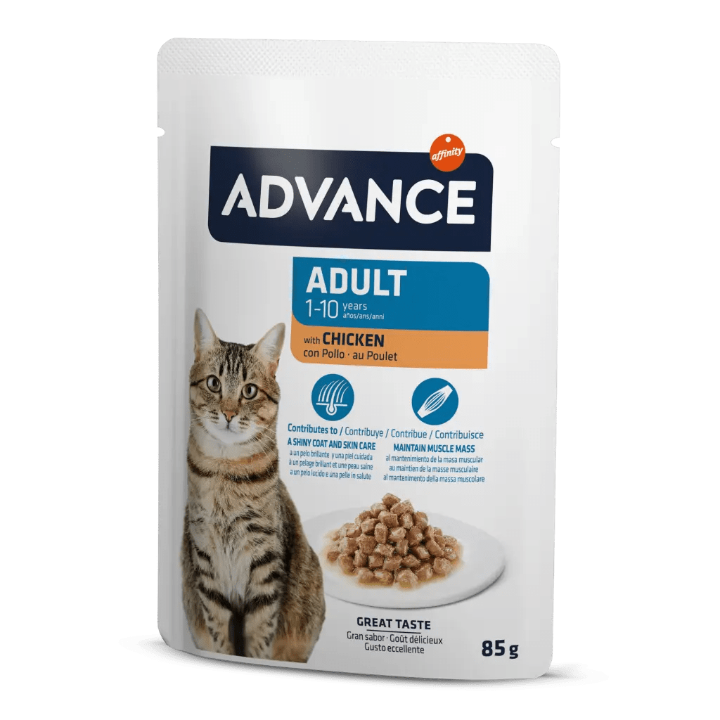 53ccc023240ed7c896639b992f7b54cb.png ADVANCE CAT ADULT CHICKEN WET POUCH 85 GR X 6 ADET - Görsel 1