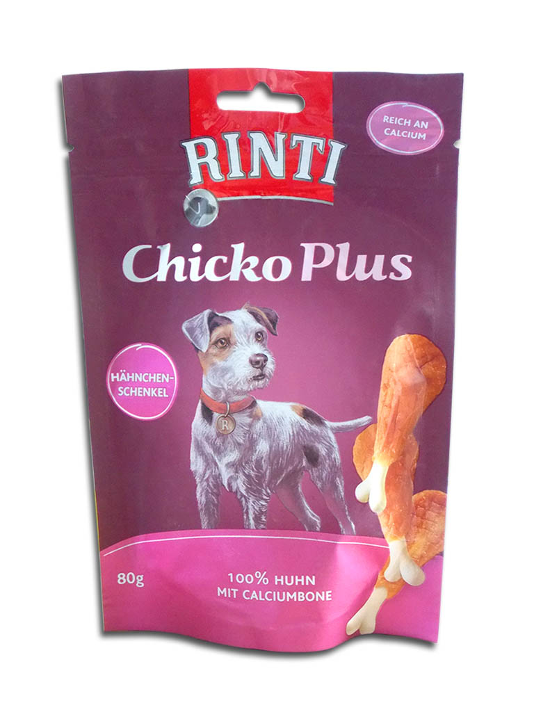 54406010.jpg RINTI CHICKO PLUS TAVUKBUDU KÖPEK ÖDÜLÜ 80 G X 4 ADET - Görsel 1