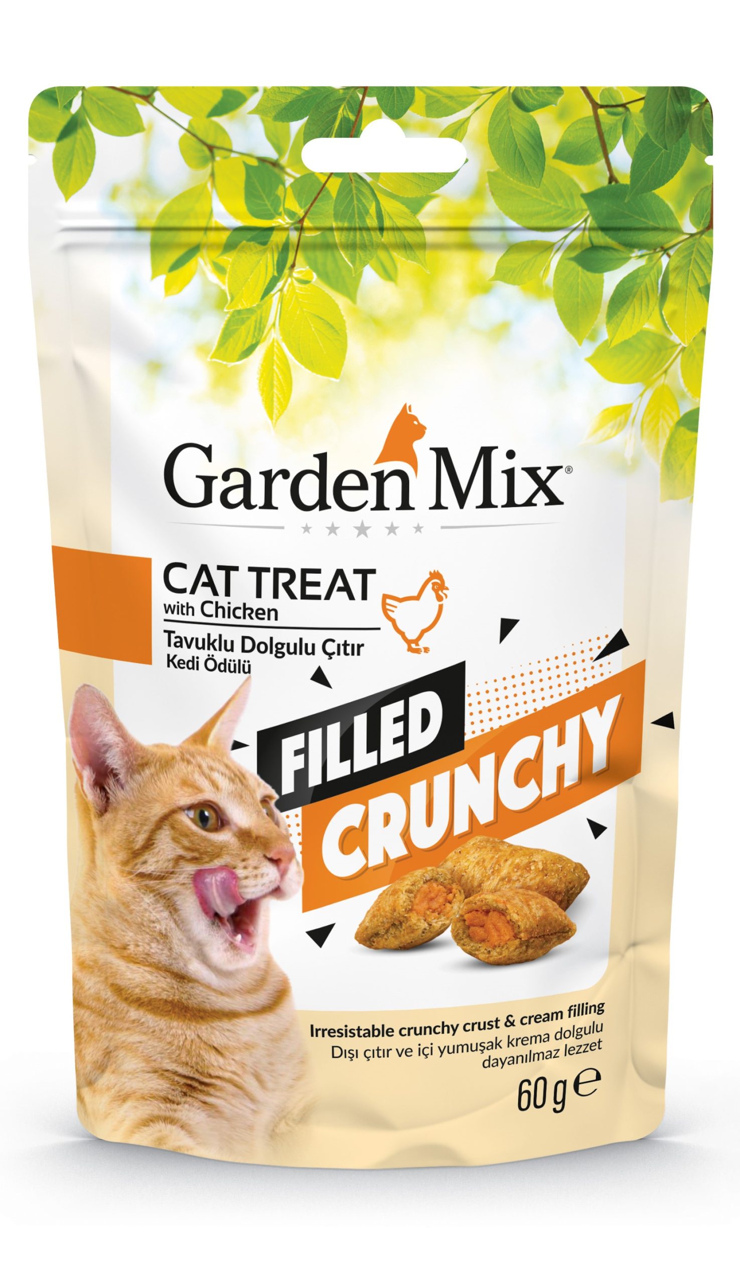 56882c62dfd734cd3cf10b27a6e48e41.jpg GARDENMIX TAVUKLU İÇI DOLGULU KEDI ÖDÜLÜ 60 GR X 6 ADET - Görsel 1