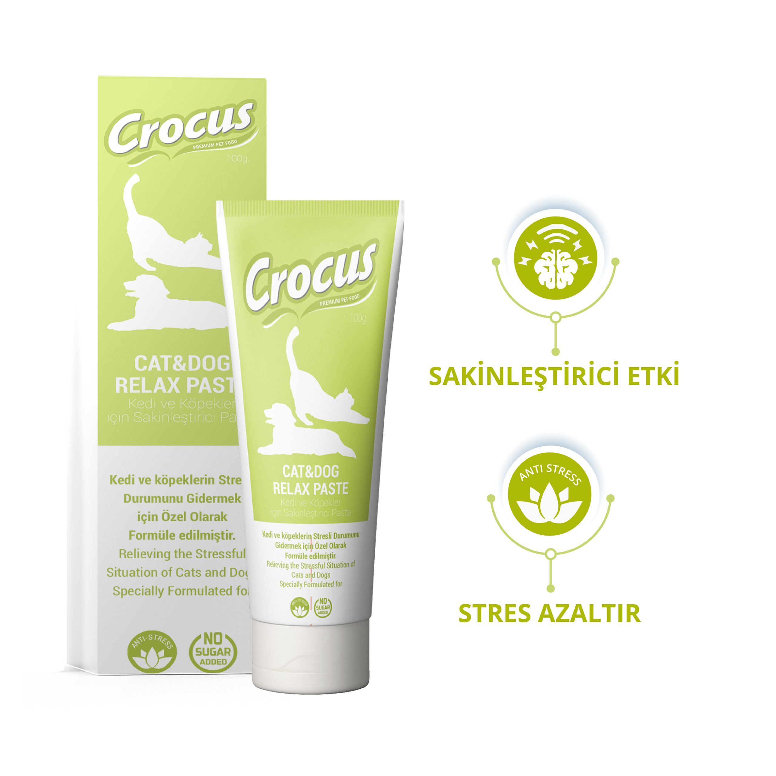 5a8def1044dbabf67a629dafe2fcf0e5.jpg CROCUS KEDI KÖPEK RELAX MACUN 100 GRAM X 2 ADET - Görsel 1