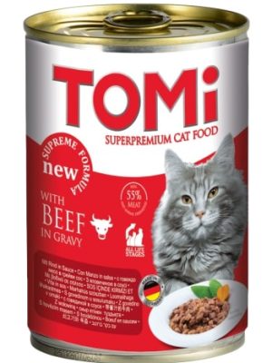 TOMI KEDI DANA ETLI YAŞ MAMA 400 GR X 6 ADET