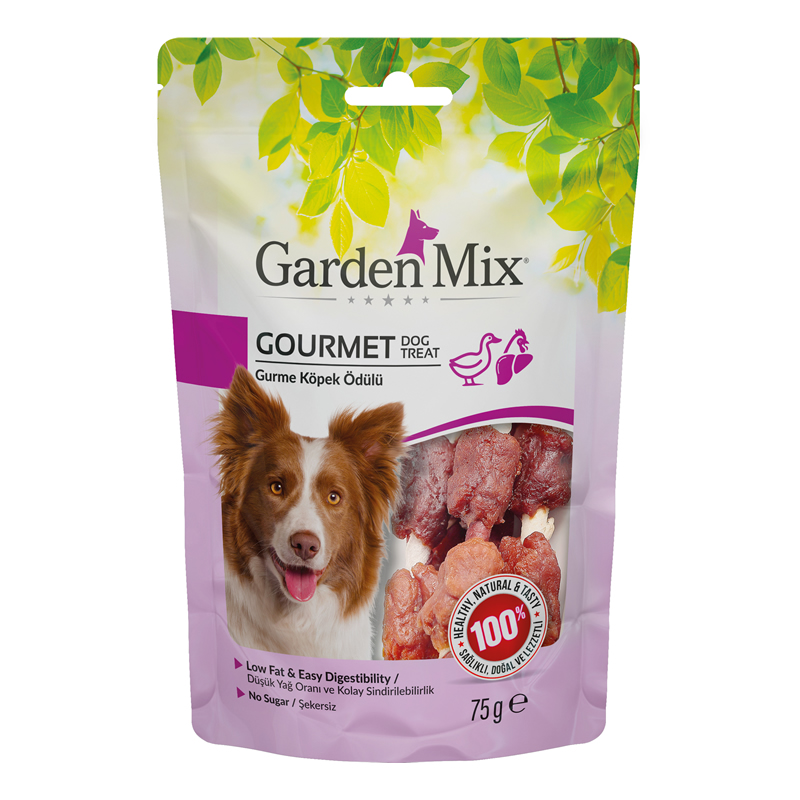 623b630280628f1cc4a192188a0dda7f.jpg GARDEN MIX GURME KÖPEK ÖDÜLÜ 75 GR X 4 ADET - Görsel 1