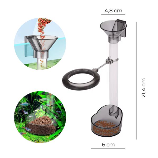 670-YA8466.jpg Akvaryum Yemleme Tüpü 21-37,6 cm Ayarlı - Görsel 1