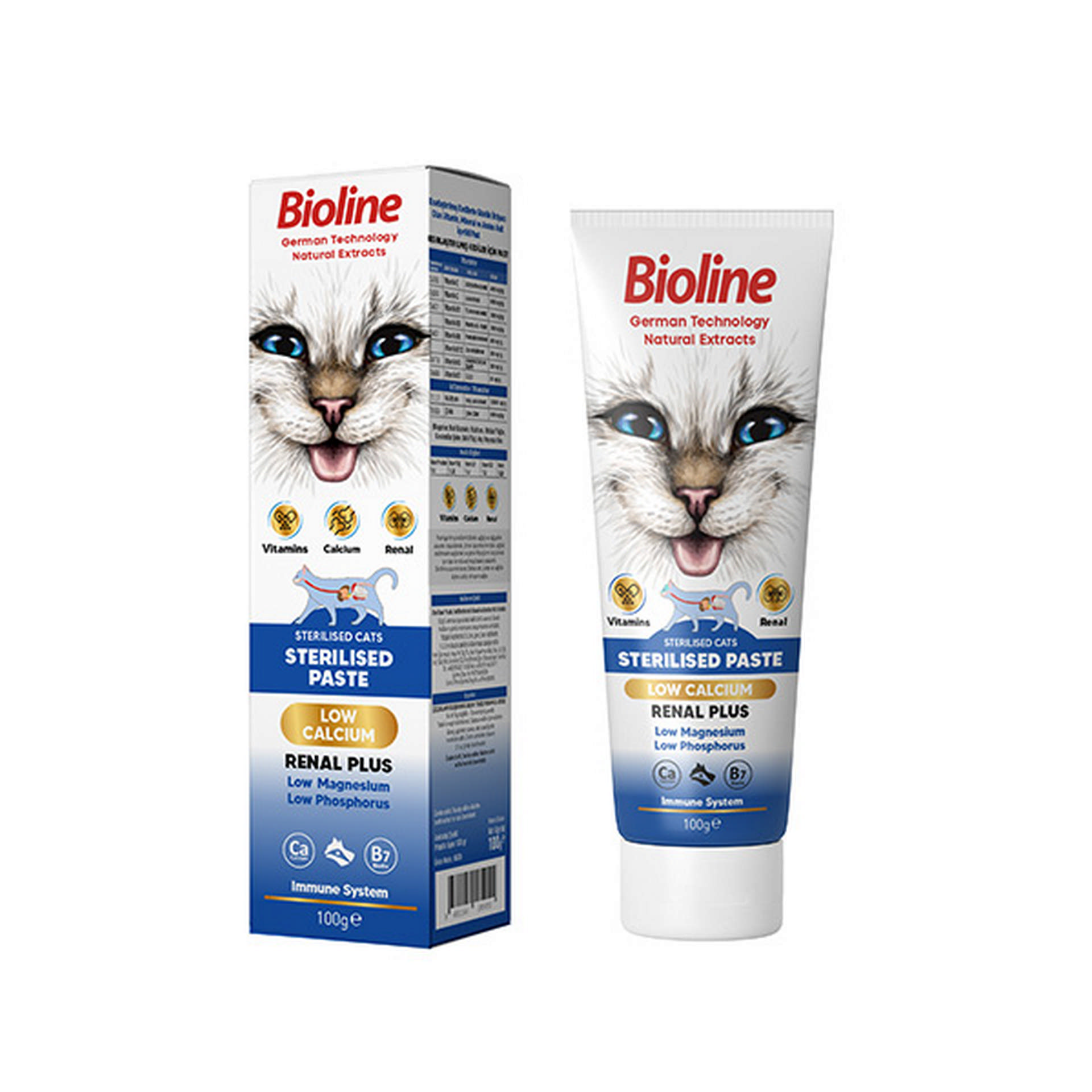 681-8505.jpg BIOLINE STERILISED PASTE CAT 100 GR X 2 ADET - Görsel 1