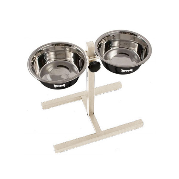 795-24432.jpg ADDT2B(BN) 3 Qt Ayaklı Mama Su Kabı Seti - Görsel 1