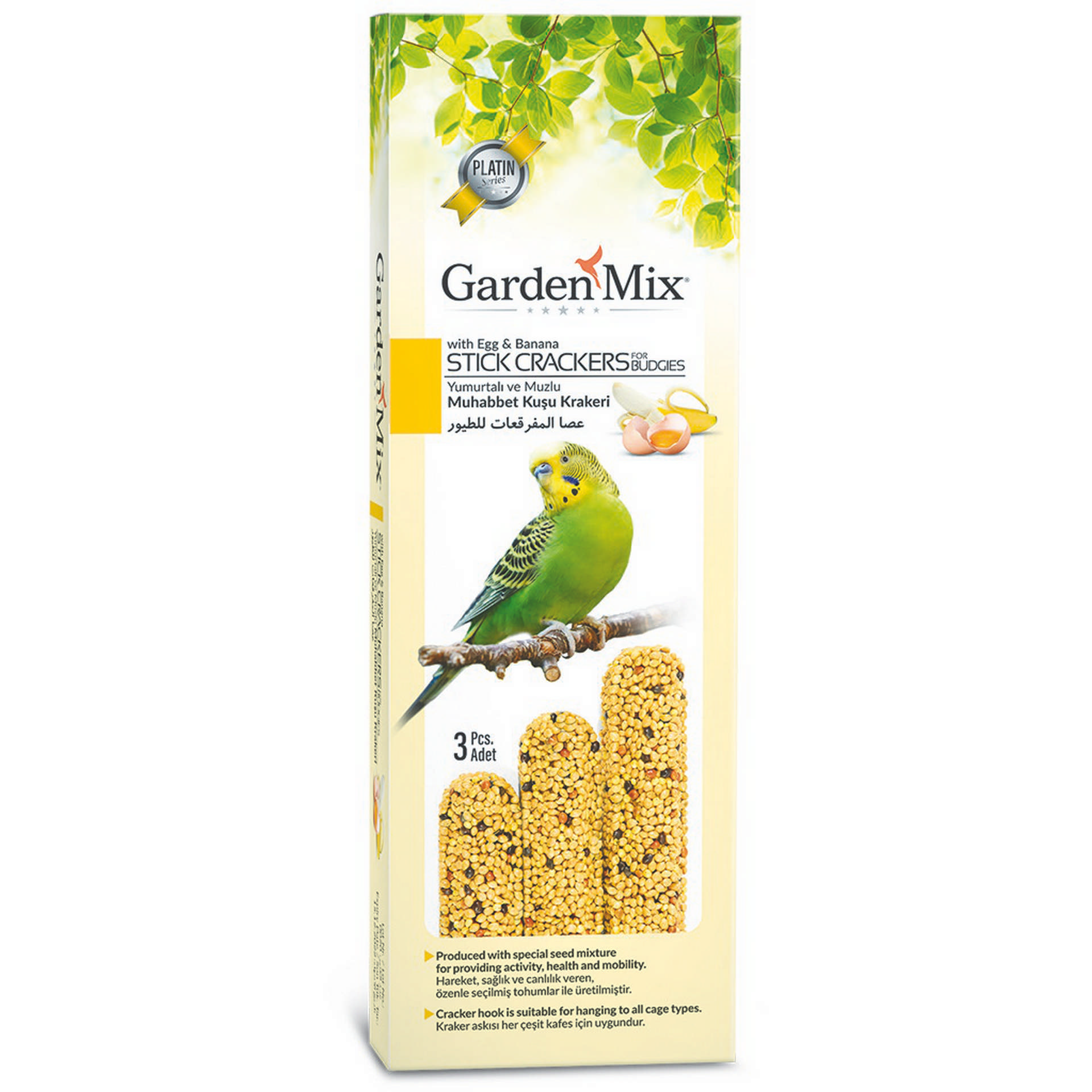 992323_80501530.jpg Gardenmix Platin Muzlu Yumurtalı Kuş Krakeri 3lü - Görsel 1