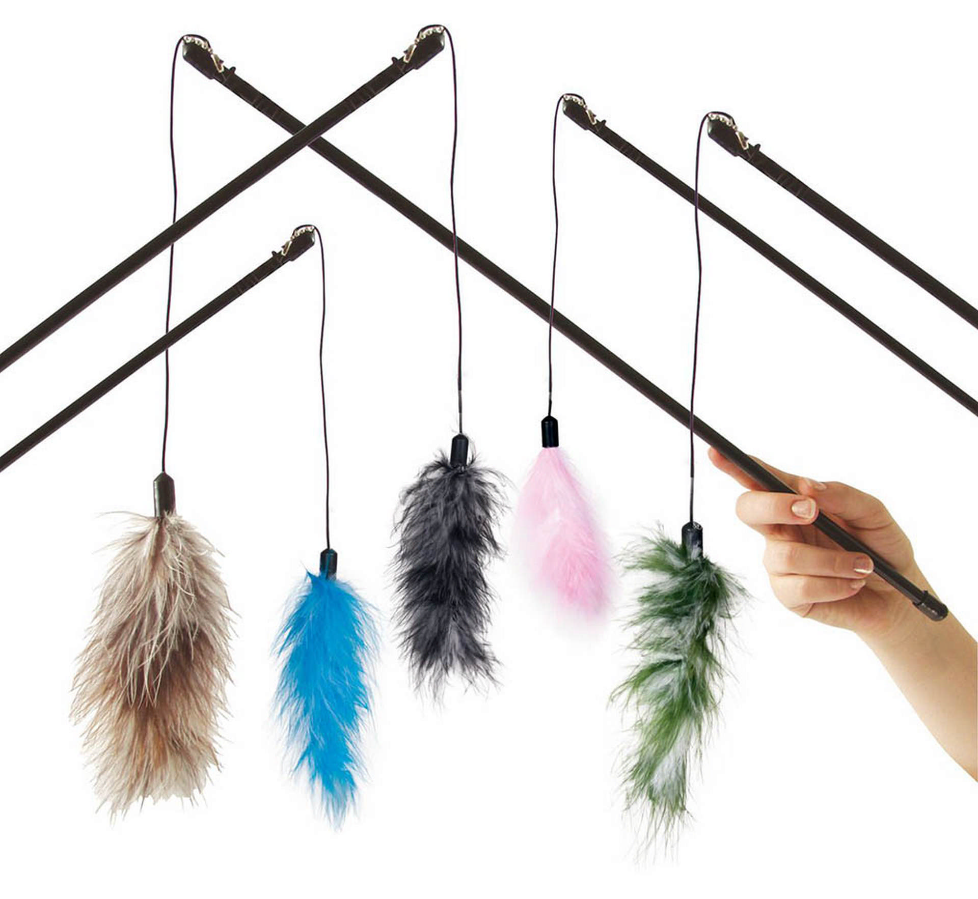 992501_98613239.jpg Karlıe Tüylü Kedi Oltası 60cm - Görsel 1