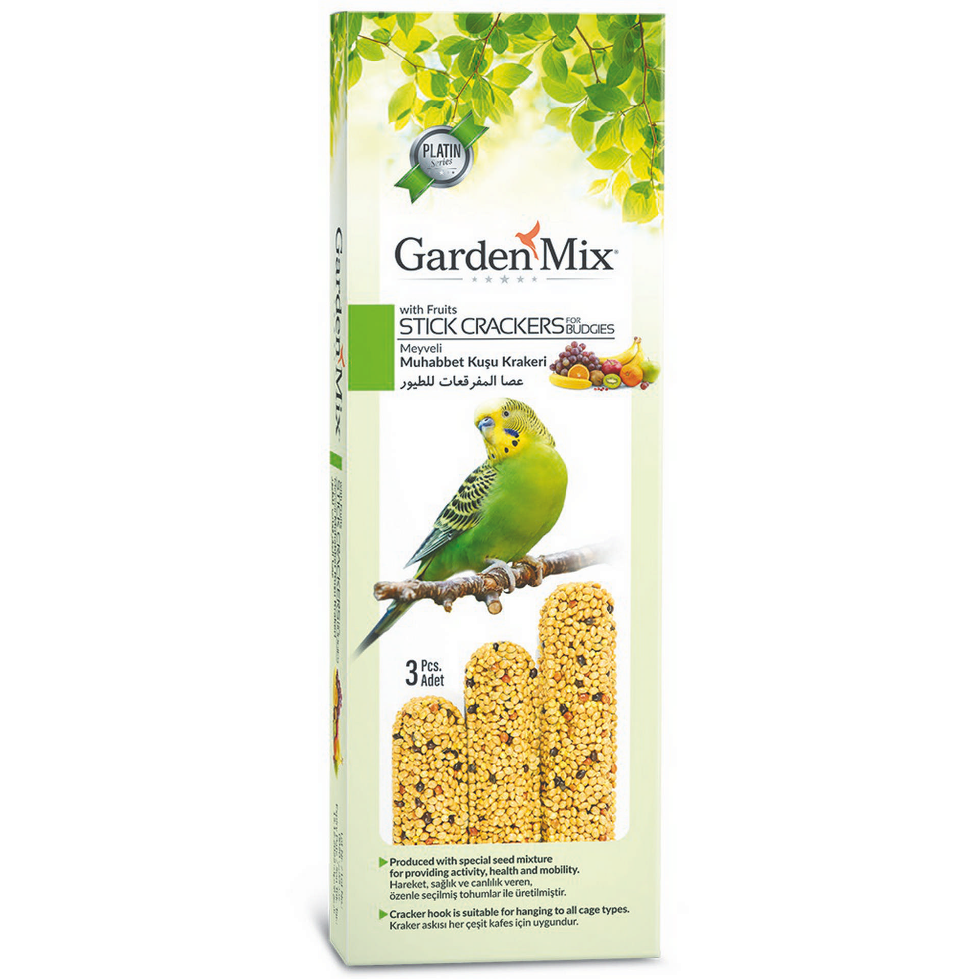 992715_89656506.jpg Gardenmix Platin Meyveli Kuş Krakeri 3lü - Görsel 1