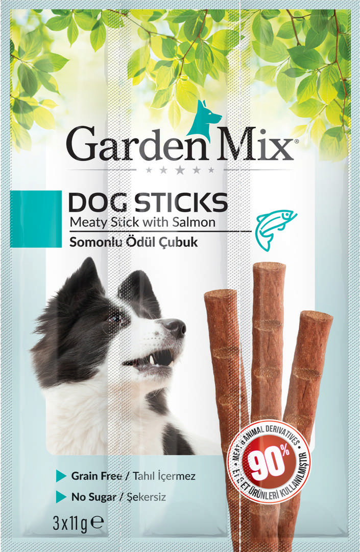 992879_dc6ca6634268484e9d3425c849443674.jpg Gardenmix Somonlu Köpek Stick Ödül 3*11g 20‘li - Görsel 1