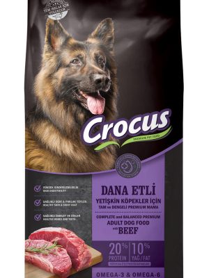 Crocus Biftekli Pirinçli Yet. Köpek Maması 15 Kg