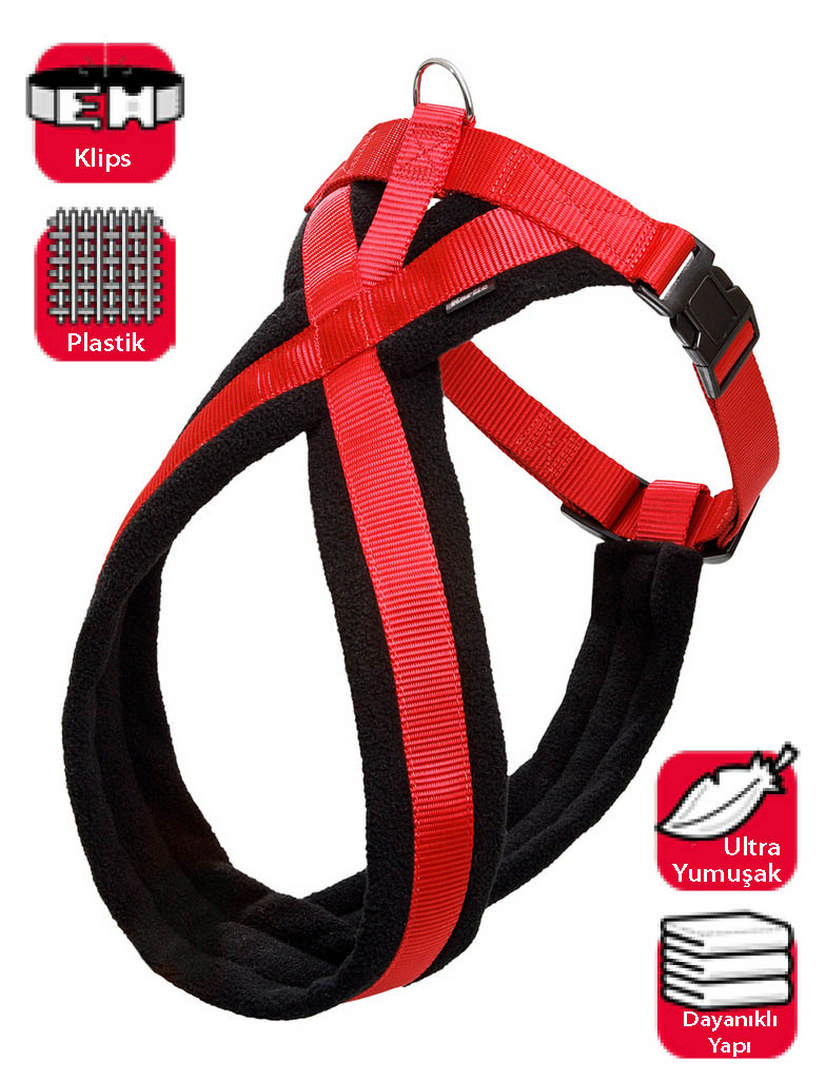 993460_40353592.jpg Karlıe Göğüs Tasma Ymş. Gçl. 74-100cm Siyah-kırm. - Görsel 1
