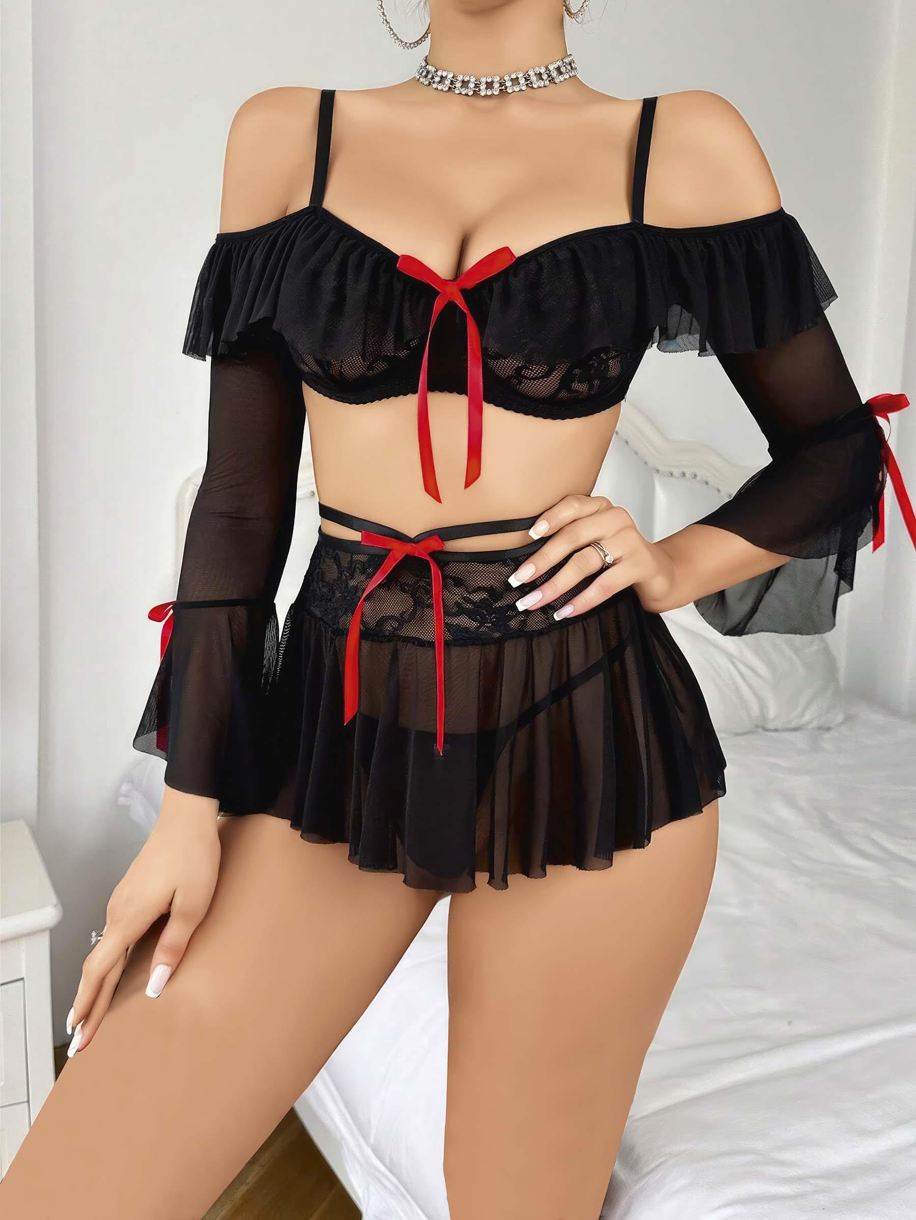 Kadin-Siyah-Etek-Bustiyer-Sexy-Gecelik-T-d1b5-1.jpg Kadın Siyah Etek Bustiyer Sexy Gecelik Takım 2157 - Görsel 1