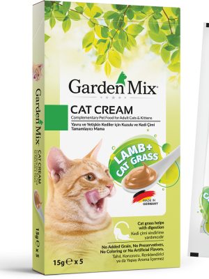 GARDEN MIX KEDI KREMASI KUZU KEDI OTU 5 X 15 GR X 3 ADET