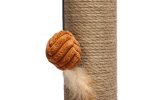 Beeztees DBL Kedi Tırmalama ve Oyuncağı, Toprak Rengi, 35x35x50cm - Görsel 6