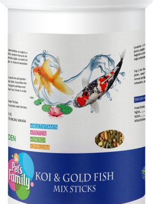 PETS FAMILY KOI & GOLD FISH MIX STICKS 1L/100G X 2 ADET