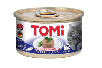 f270895d80c1febd4c45ebec53d267a9.jpg TOMI KEDI TON BALIKLI YAŞ MAMA 85 GR X 6 ADET - Görsel 1