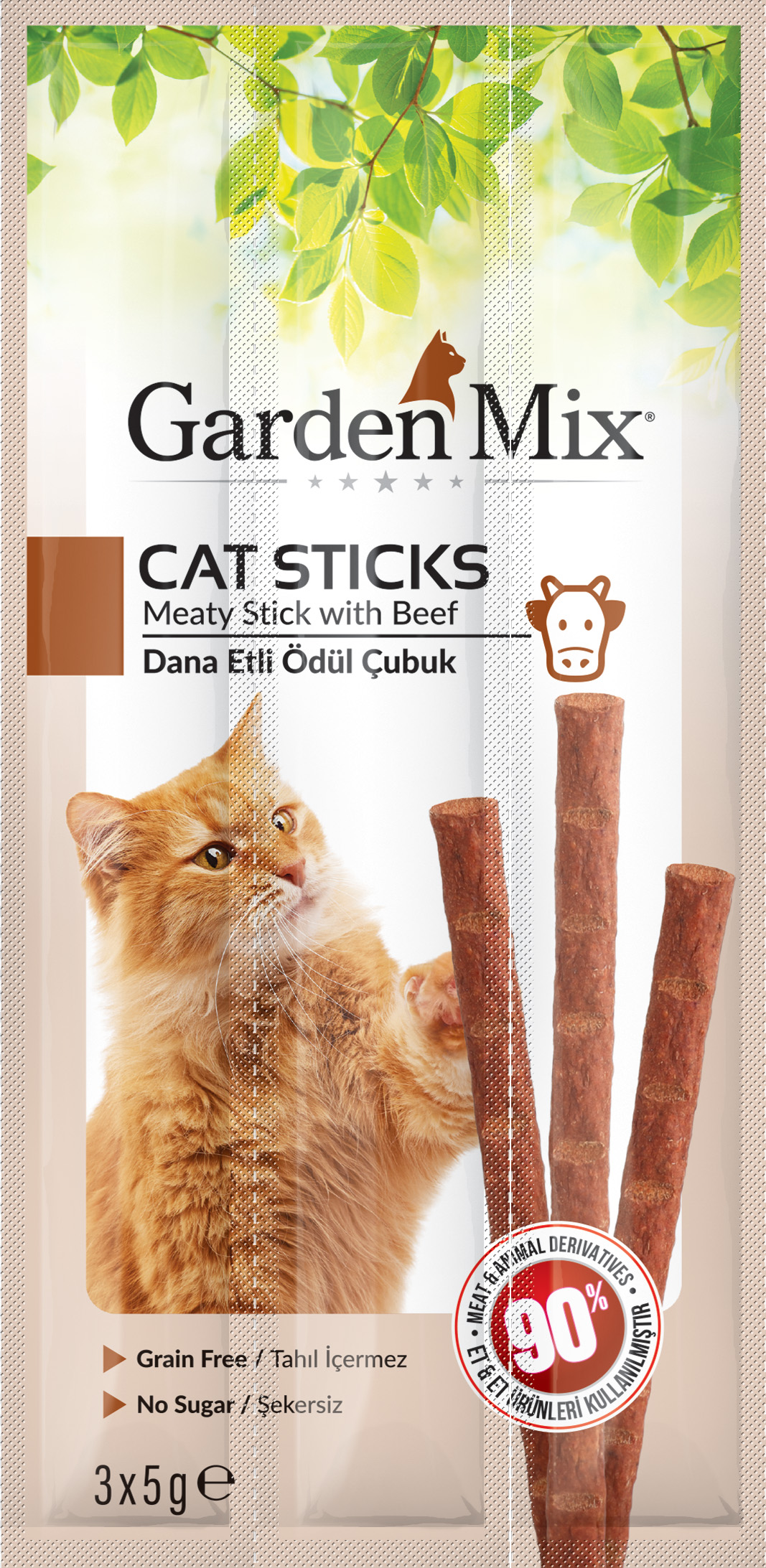 f7f4807f104c20b465a2b05f588bbd8b.jpg GARDENMIX DANA ETLI KEDI STICK ÖDÜL 3 X 5 GR X 5 ADET - Görsel 1