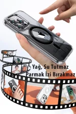 Joko iPhone 14 Pro Kılıf Crystal Magsafe Kapak - Siyah - Görsel 3
