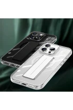 Joko iPhone 14 Pro Max Kılıf Alfa Magsafe Standlı Kapak - Şeffaf - Görsel 2
