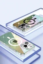 Joko iPhone 14 Pro Max Rasasi Simli Magsafe Kapak - Şeffaf - Görsel 5