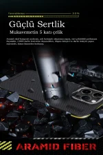 Joko iPhone 15 Pro Kılıf Aramid 600D Kevlar Karbon Fiber Magsafe Kapak - Gri - Görsel 3