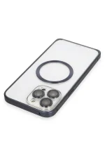 Joko iPhone 15 Pro Kılıf Metal Bumper Magneticsafe Kapak - Lacivert - Görsel 4