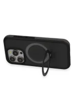 Joko iPhone 15 Pro Zorda Airbag Magsafe Standlı Kapak - Siyah - Görsel 2