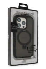Joko iPhone 15 Pro Zorda Airbag Magsafe Standlı Kapak - Siyah - Görsel 4