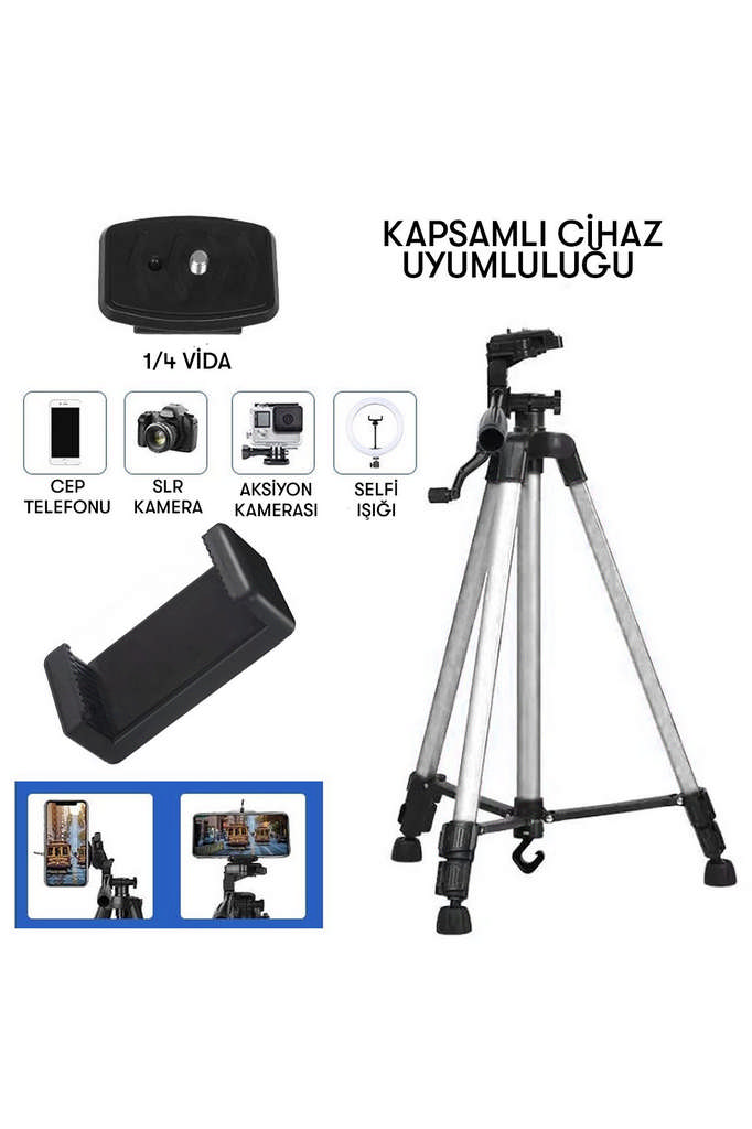 newface-3366-tripod-gumus-643545ef0a6db.jpg Newface 3366 Tripod - Gümüş - Görsel 2