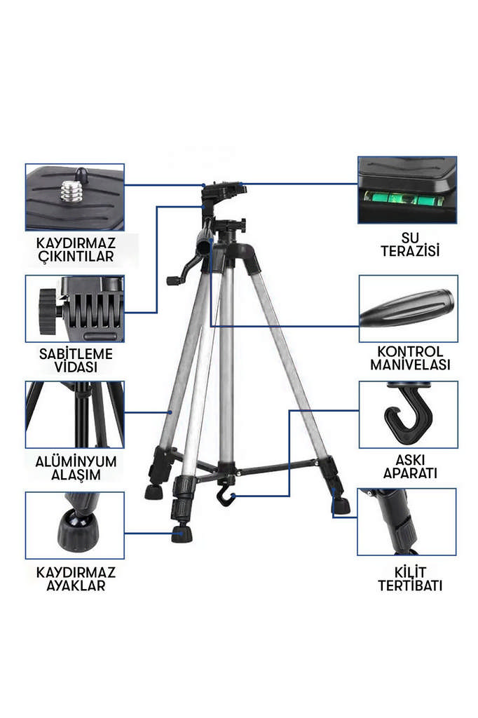 newface-3366-tripod-gumus-6435464fb2278.jpg Newface 3366 Tripod - Gümüş - Görsel 7