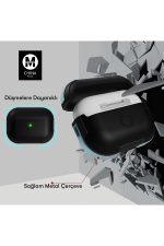 Newface Airpods 3 (3.nesil) Movenchy MO-A8 Armor Kılıf - Lacivert - Görsel 6