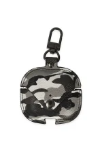 Newface Airpods Pro 2 (2.nesil) Çanta Kamuflaj Deri Kılıf - Gri