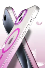 Newface Apple iPhone 14 Glossy Magsafe Kapak - Mavi - Görsel 3