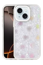 Newface Apple iPhone 14 Lumi Desenli Kapak - Beyaz