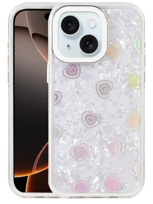 Newface Apple iPhone 14 Lumi Desenli Kapak - Beyaz